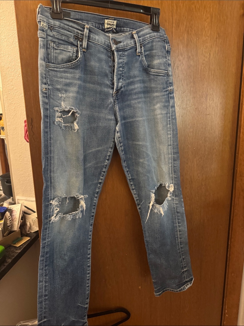Citizens Of Humanity Distressed Light Blue Skinny Jeans